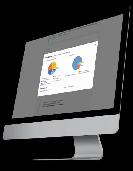 INVL web app design on a computer screen